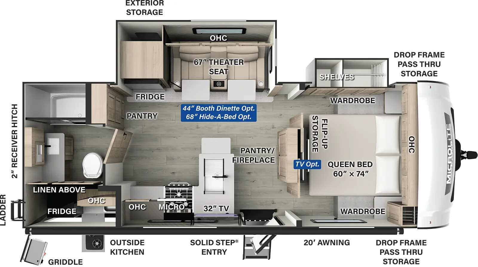 Flagstaff Micro Lite 25BSDS Floorplan